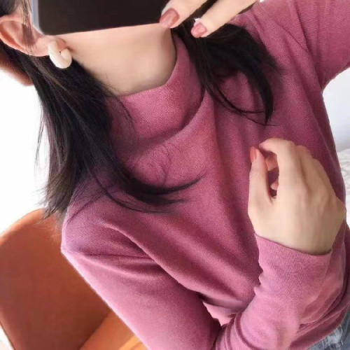 Official cationic base coat women's autumn and winter slim fit high collar warm long sleeve T-shirt tight solid color
