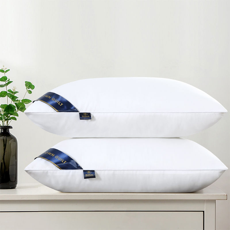 One pair suit] Hilton five star hotel soft pillow feather velvet pillow core cervical spine protection household adult pillow