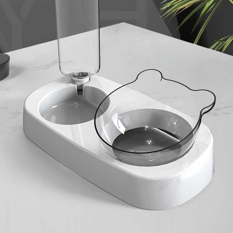Dog bowl dog bowl cat bowl cat food bowl double bowl cat mini dog automatic drinking pet products