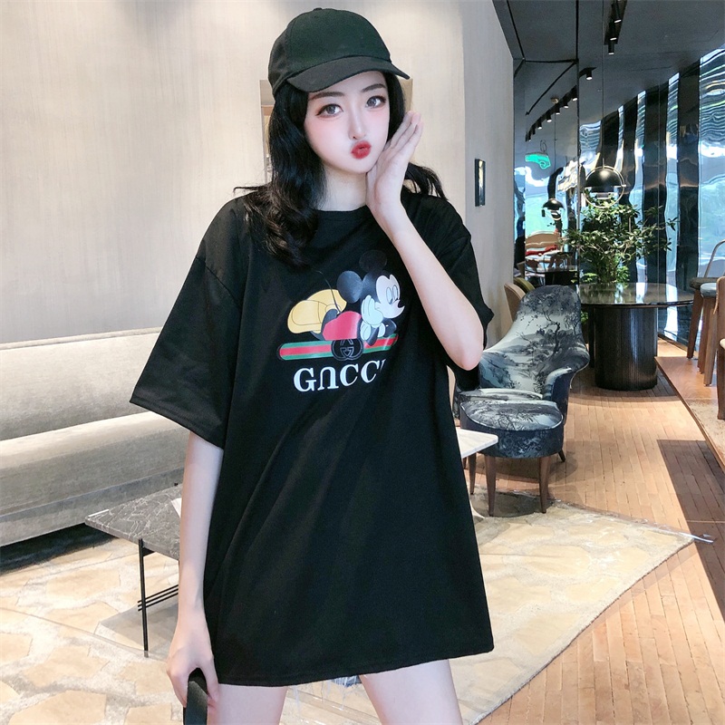 Real price 6535 cotton net red ins super fire short sleeve T-shirt women's loose 2021 new Korean fashion Mickey versatile half sleeve jumpy clothes