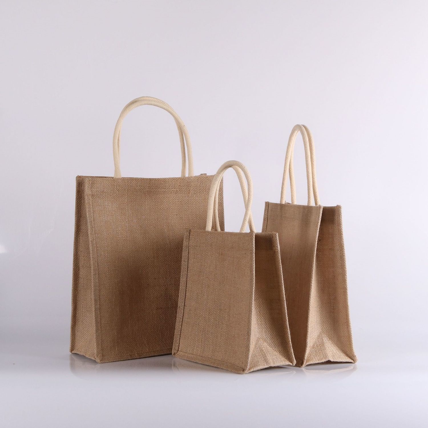 Handbag women go out flax yellow Muji no print shopping bag student lunch box clothes small bag cram school