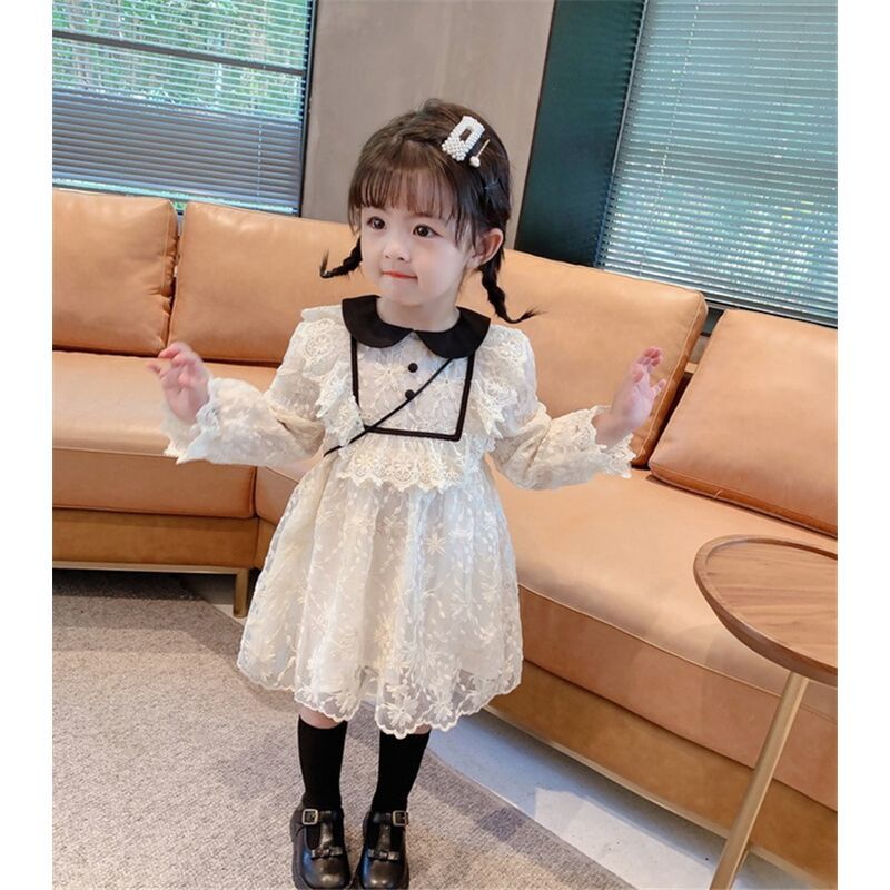 Tongkexing 2020 autumn and winter clothing children's clothing girl's Plush thickened dress children's princess skirt little girl's skirt