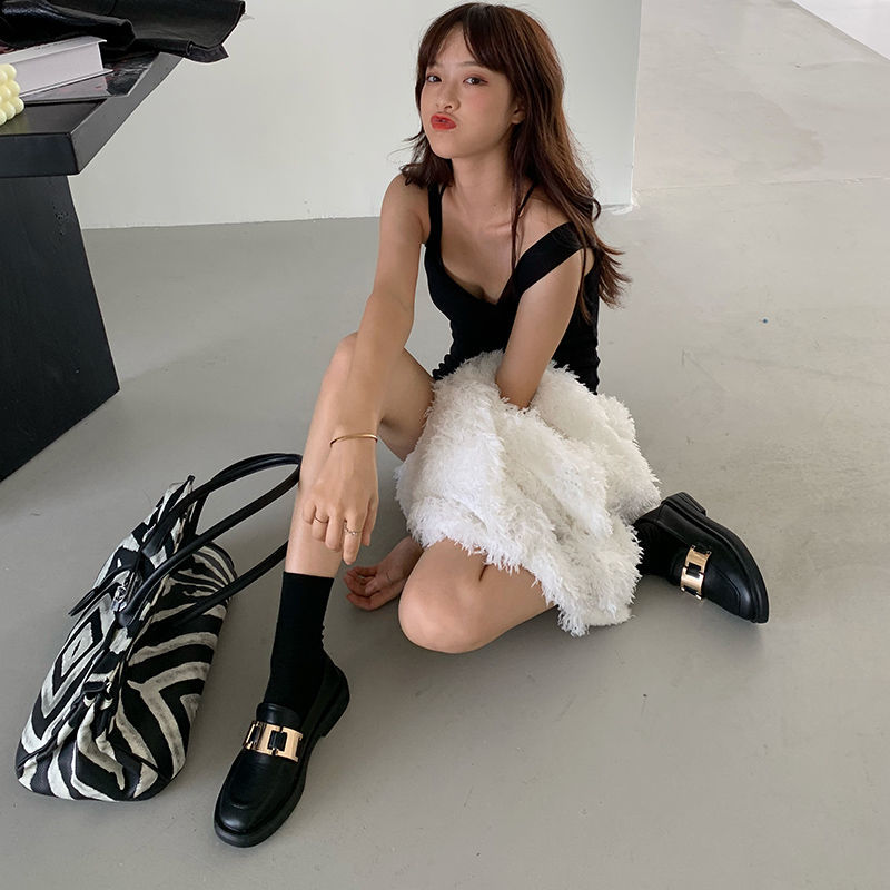 British style small leather shoes women's thick soled JK shoes Korean version versatile Lefu shoes Japanese department retro college style single shoes