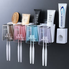 Toothbrush holder set toothbrush cup mouthwash cup squeezing toothpaste artifact toothbrush cup washing household shelf