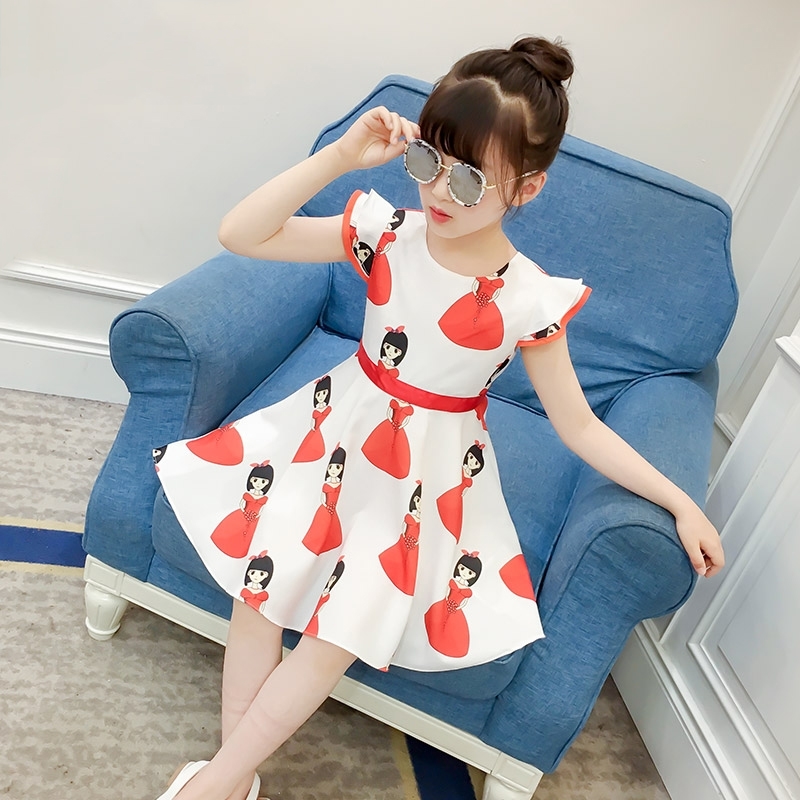 Children's Chiffon Dress summer 2021 new middle school girls' summer princess dress long skirt