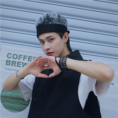 Wig hat man landlord hat Korean retro hip hop Street spoof eavesless trendsetter sailor hooligan cucurbit hat woman