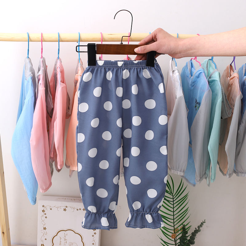 Children's mosquito Pants Girls' pants summer thin middle school children's summer girls' Capris loose Chiffon knickers fashion