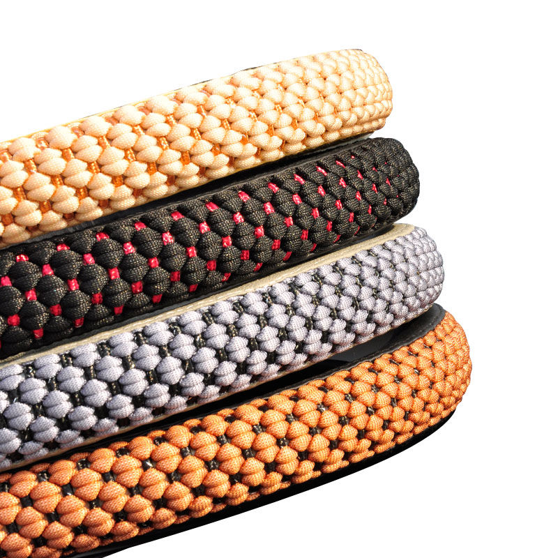 [pure hand knitting] steering wheel cover ice silk summer car leather handle cover four seasons general steering wheel cover sweat absorption