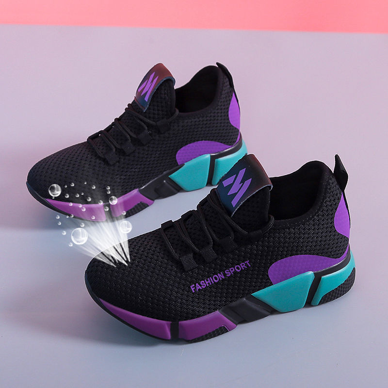 Summer new Korean fashion versatile women's shoes running sports shoes net red light casual shoes non slip soft sole single shoes