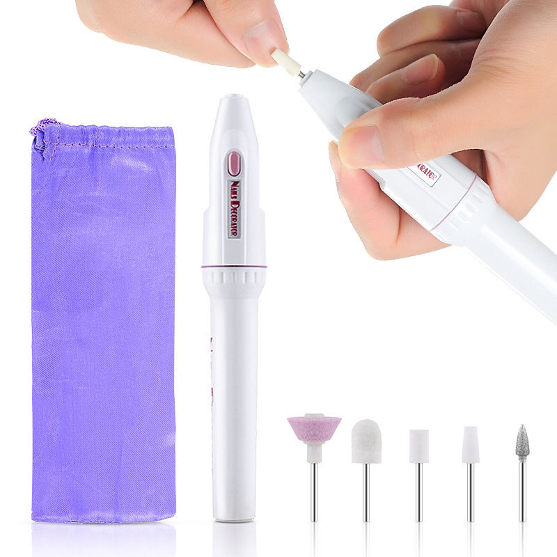 Manicure electric grinder mini pen battery polisher nail remover peeling off dead skin calluses fingernail toe tool