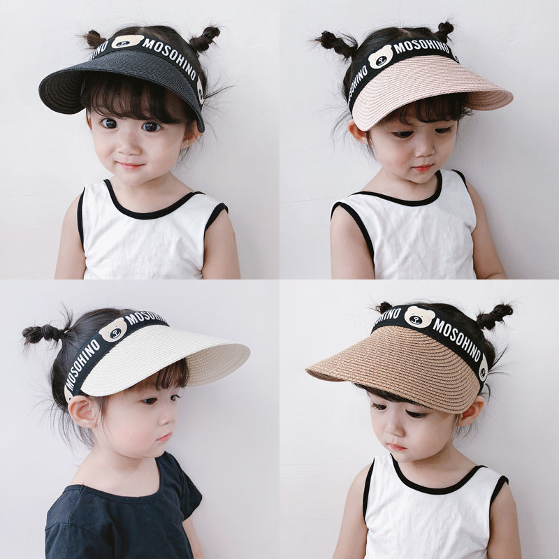 Children's sun hat duck tongue straw hat summer empty top straw hat sun hat parent child girl sun hat boys and girls