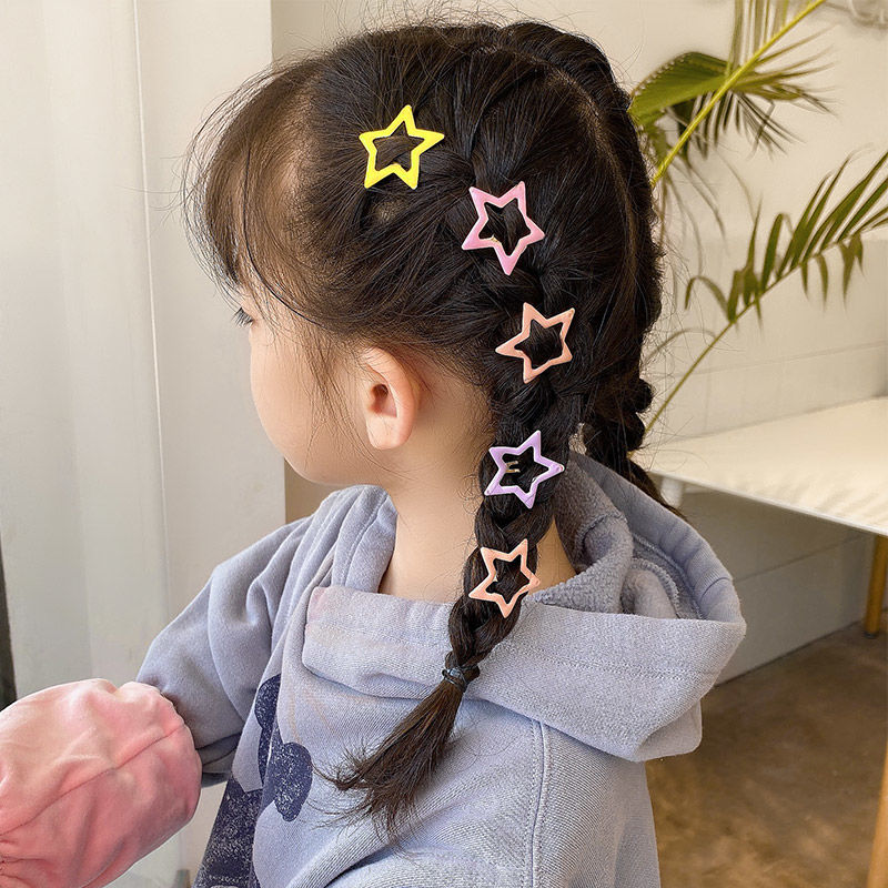 Children's hairpin cute star clip girl's headdress Princess broken hairpin little girl baby BB hairpin