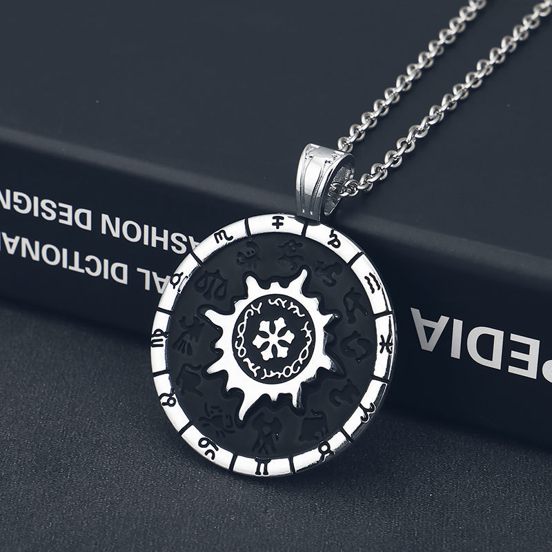 Necklace men's Korean domineering pendant student's dancing wolf tooth cross retro personality female fashion male couple gift