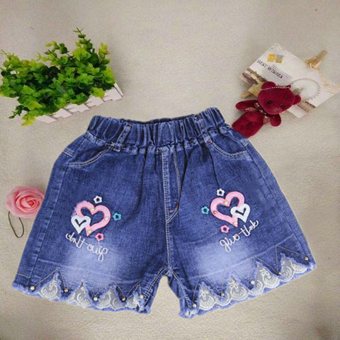 Girls' denim shorts children's Korean high waist loose hot pants 2020 new summer thin big girls' pants