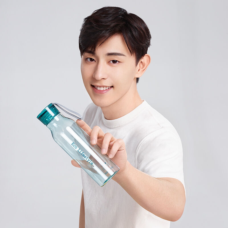 Music button sports portable children's white collar 550ml water cup kettle hlc644 couple cup
