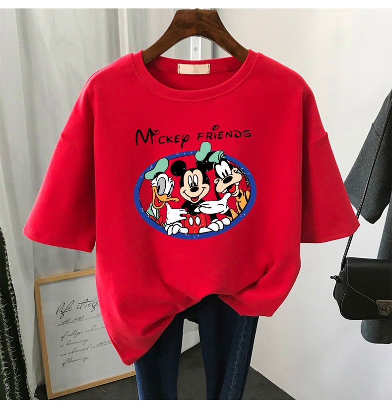 Super hot CEC Korean women's fashion milk silk 2020 summer new Mickey short sleeve T-shirt for women