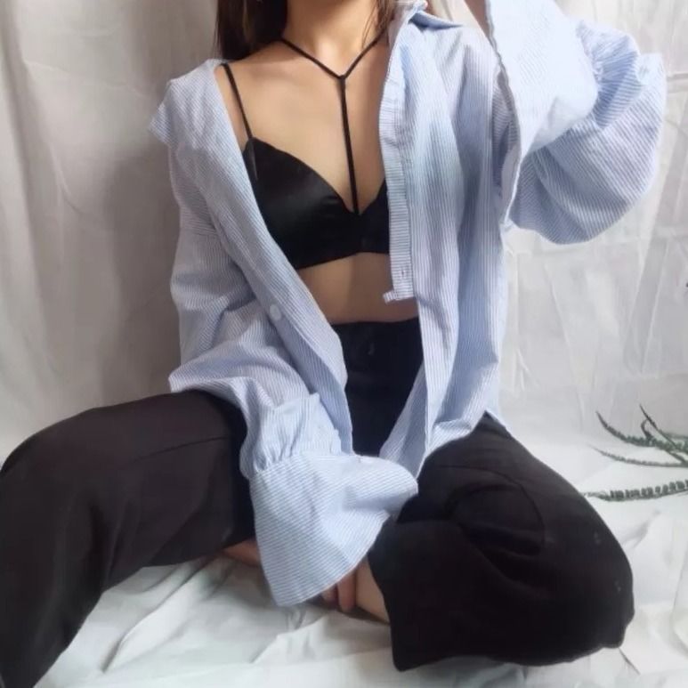 [Lanting colorful cloud] thin no steel ring breast pad sponge back versatile sexy bra women's sling wrapped bra underwear