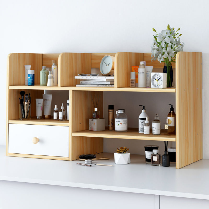Desk bookshelf, bookcase, cosmetic box, office storage box, dormitory creative multifunctional desktop storage box