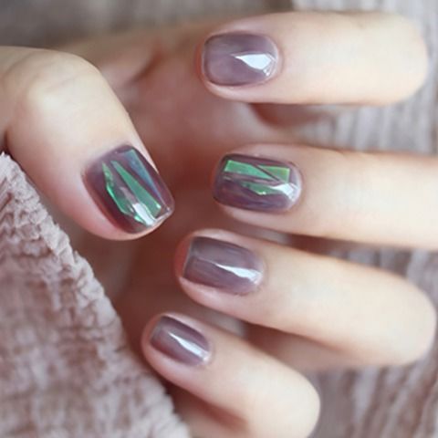 Ice through black tea nail polish 2021 new spring and summer net red popular color lasting phototherapy glue for nail salon