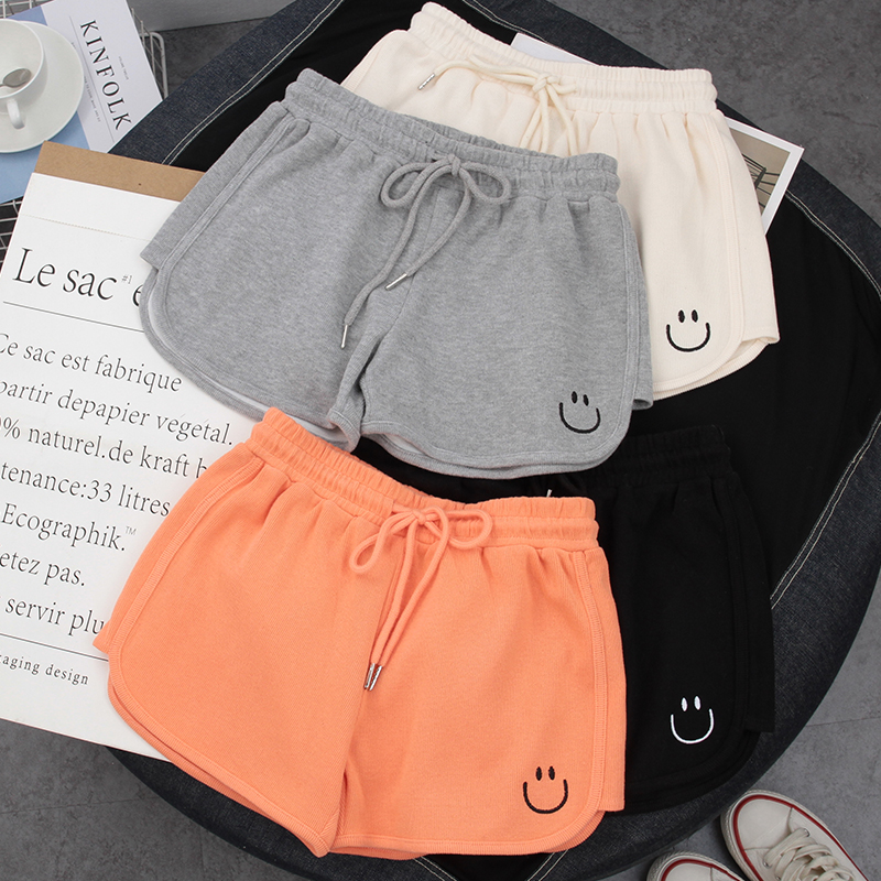 2021 mini sports shorts female summer leisure student high waist middle pants running loose Capris