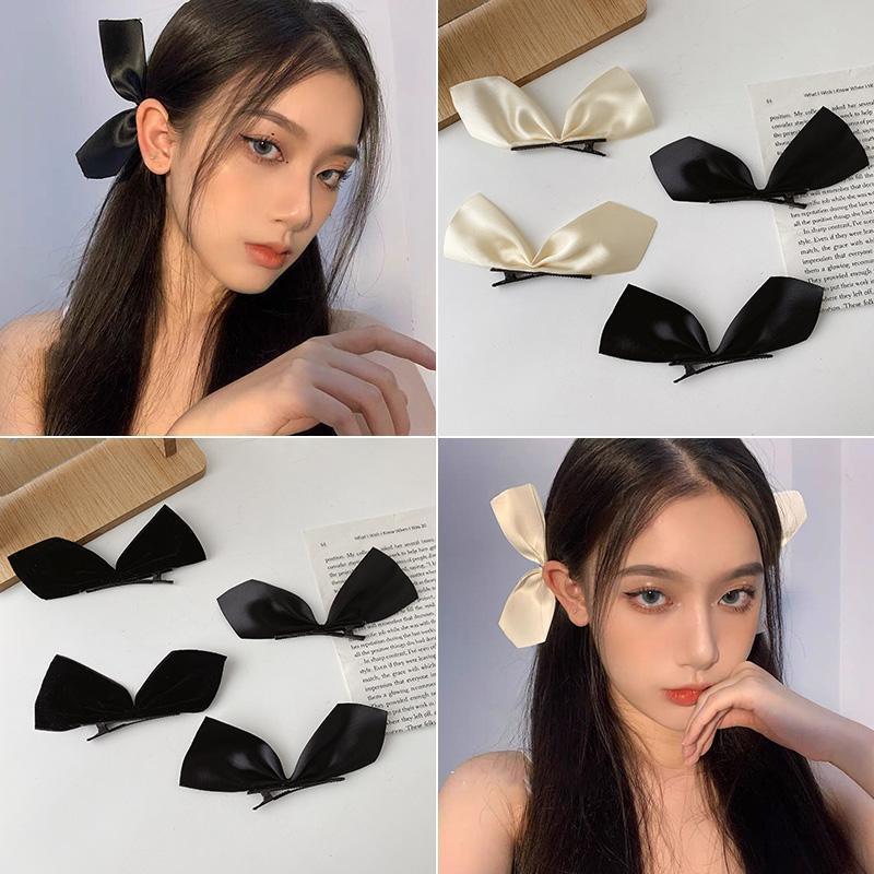 Zhixiu same BM bow hairpin Korean net red girl half piece side clip back of head clip headdress hair ornament