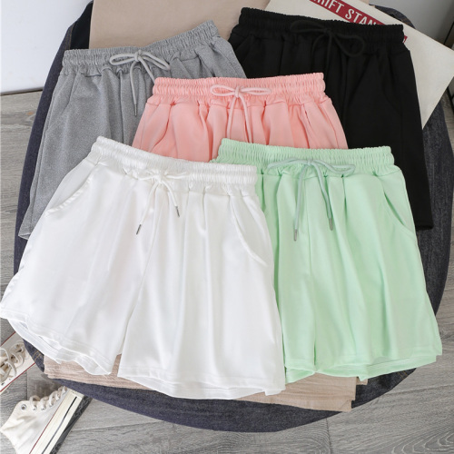 Students' Black Wide Leg Pants, loose casual pants, women's summer new high waist and thin shorts fashion