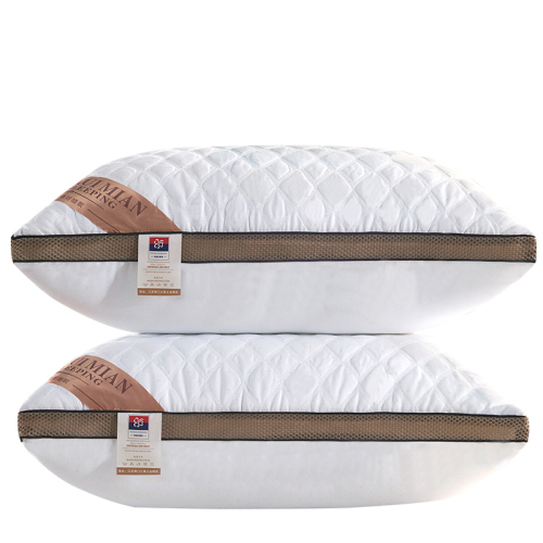 Pillow, pillow core, one pair, double Chen head, single student cervical spine protection, home hotel feather velvet soft whole head, adult