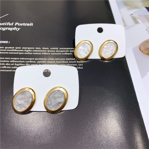 Oval Fritillaria earrings at real price