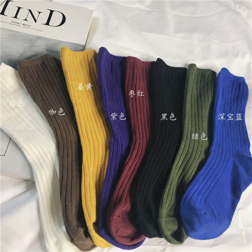 Real-price 2018 new stacked stockings Korean stockings institute's children of pure cotton stockings