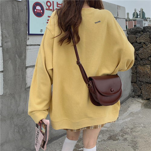 Real shooting real price autumn Korean version new loose lazy wind round neck Pullover Sweater