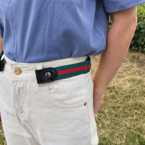 Adjustable slacker belt elastic elastic simple versatile jeans with men and women