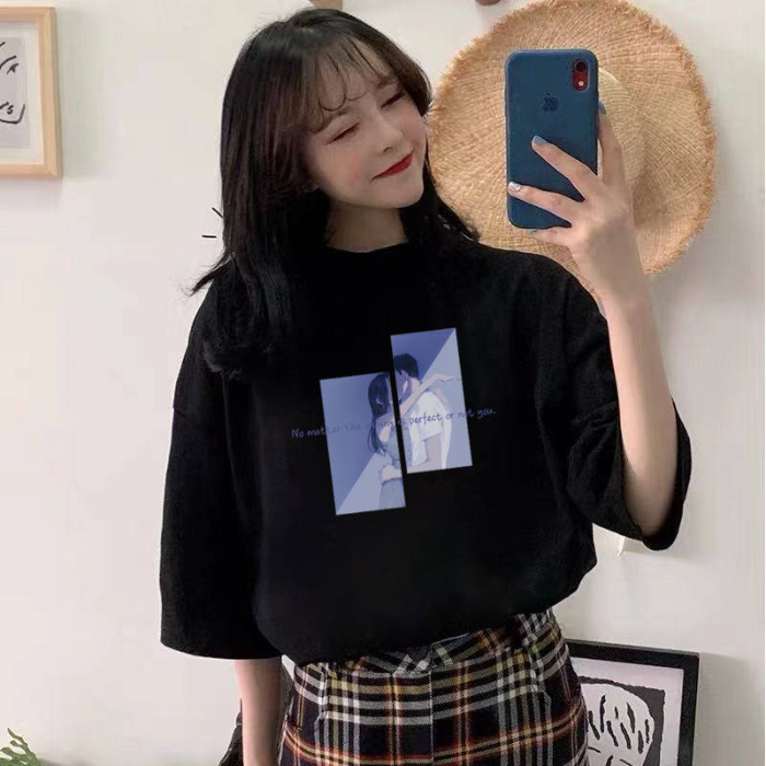 New Korean Short Sleeve T-Shirt women's foreign style top