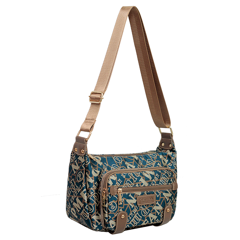 New trend Korean fashion multi compartment messenger bag waterproof canvas bag middle aged and old mother single shoulder women's bag travel bag