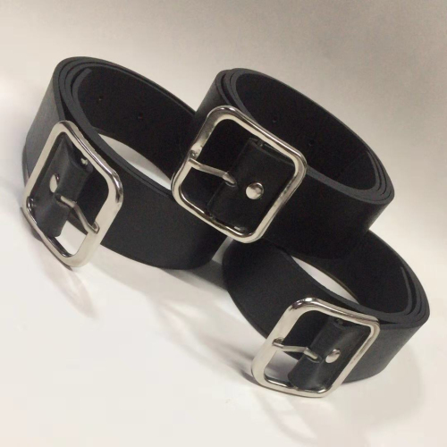 Square buckle belt men's and women's universal wide belt student fashion trouser belt versatile black