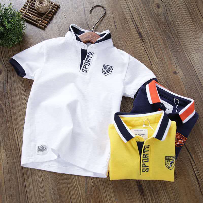 Children's wear boys' Lapel short sleeve Lapel T-shirt children's Polo T-shirt boys' T-shirt 2020 summer new top fashion