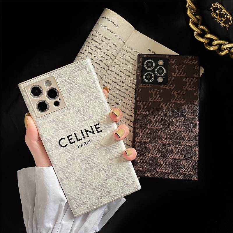 Luxury and advanced feeling Celine 12pro Max Apple 11 mobile phone case big brand XS Max square net red iPhone x new couple XR silicone 8plus package 7plsu anti falling cover Celine
