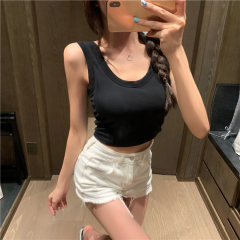 Real price with suspender inside knitted sports vest for women in summer