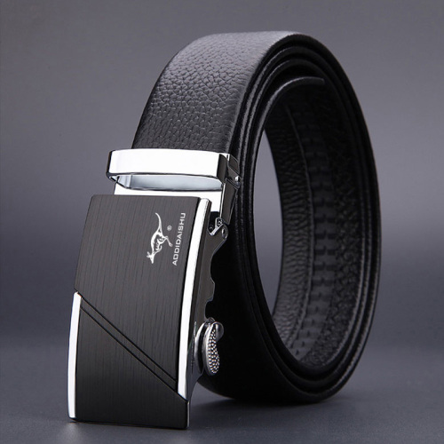 Men's leather belt 2021 soft leather naked automatic buckle pure leather business youth middle-aged leisure trouser belt men