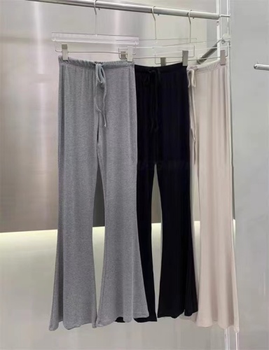 Non real shot solid color gray high waist drop feeling Yoga Pants versatile micro flared pants