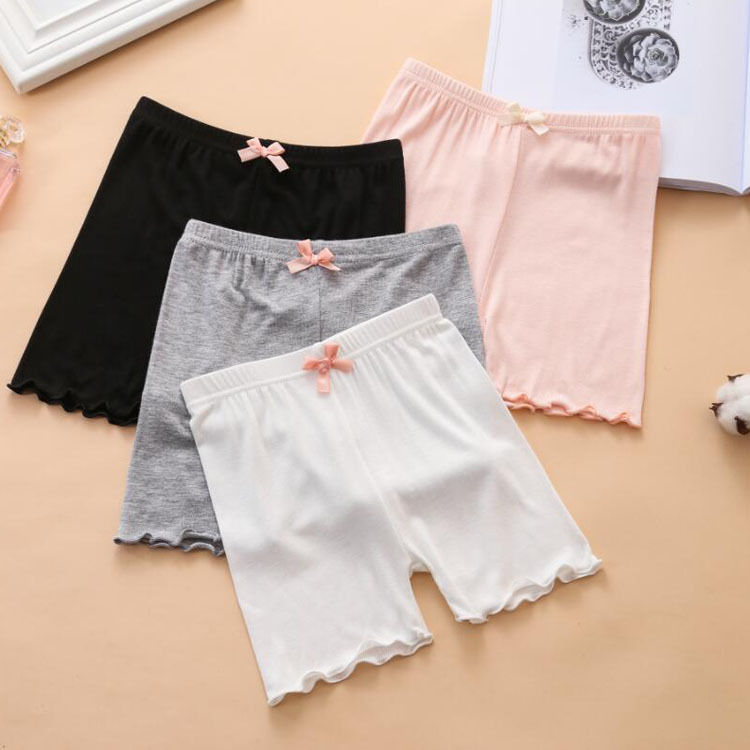 Girl's safety pants anti light summer little girl's three point safety pants big children's pants children's shorts modal thin