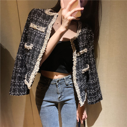 Real price small fragrance coat women's spring and autumn versatile women's French coat fried Street short style fashion