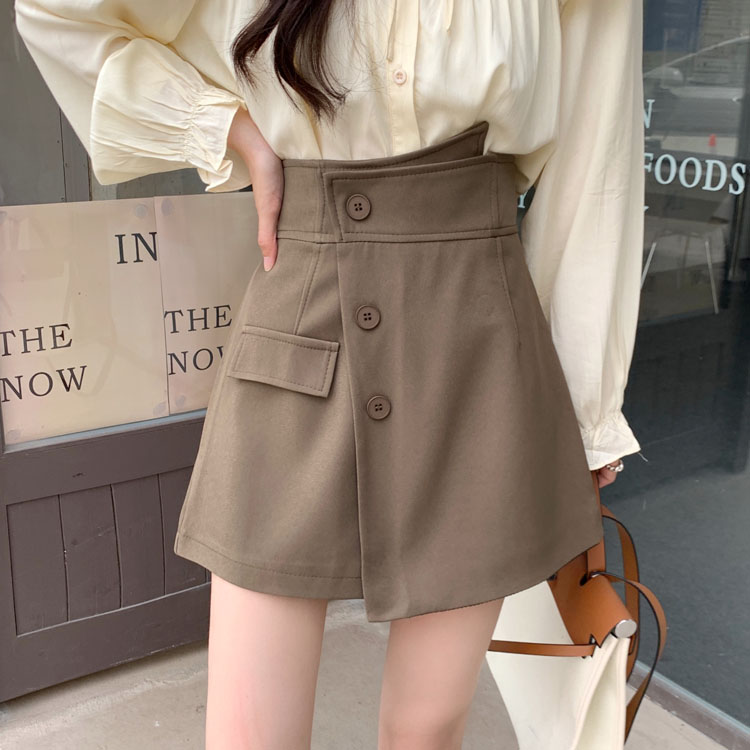 Real price ~ 2021 new irregular personality high waist thin a-word small short skirt women