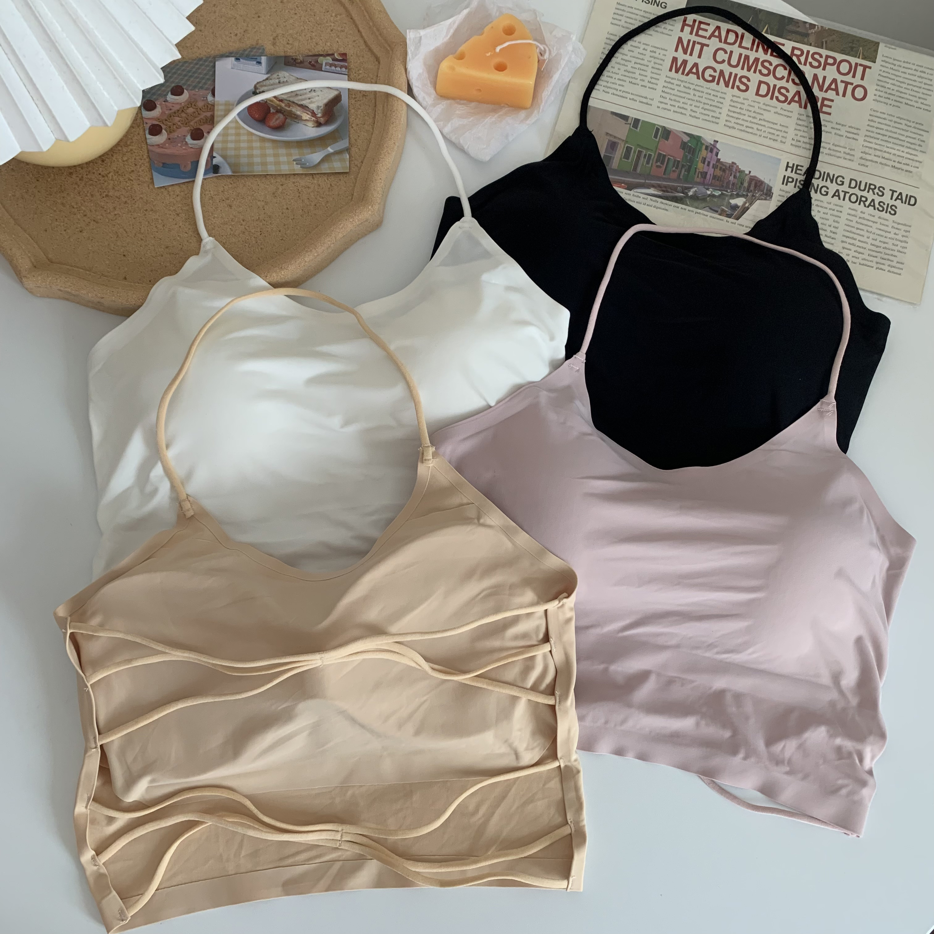 Real price summer ice silk slim suspender vest for women