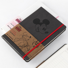 Kinbor Disney 90th anniversary A5 leather hand book blank grid inside page notebook retro hand book Notepad stationery