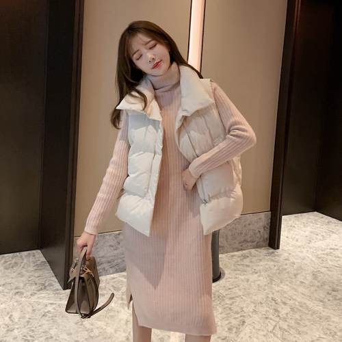 Actual shooting Korean version of new commuter large lapel loose bread suit solid color vest in autumn and winter 2021