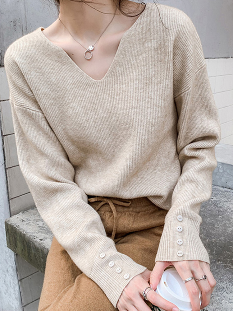 Spring and autumn sweater slim fit inner top women's 2021 new short design sense niche T-shirt bottomed knitted shirt