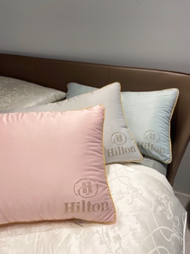 [buy one get one free] Hilton Hotel silk cotton pillow core washed silk hot drill comfortable household pillow for two