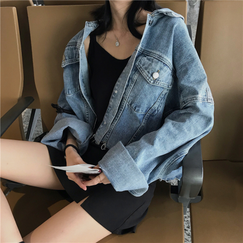 Real Price ~Water-washed Edge Jeans Short Coat