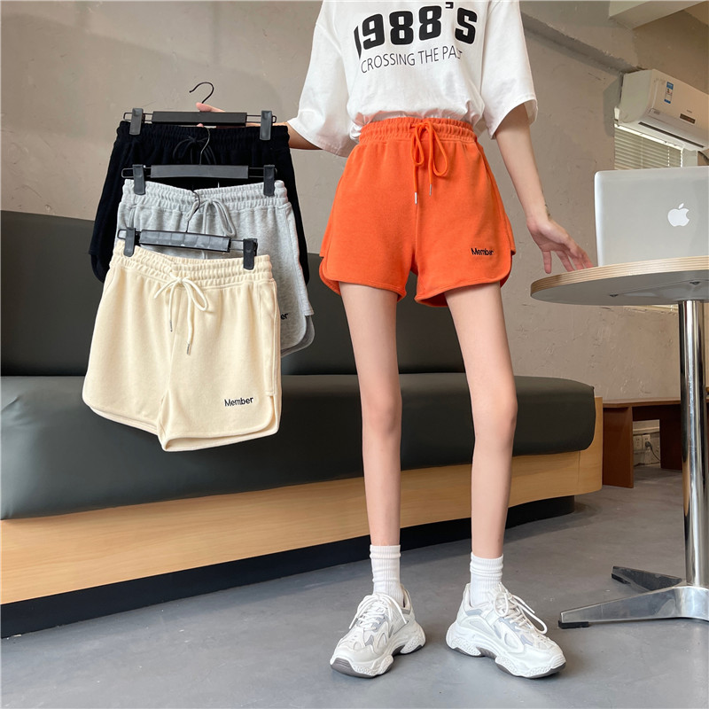 Real price fabric summer embroidery women's shorts literature style pants package