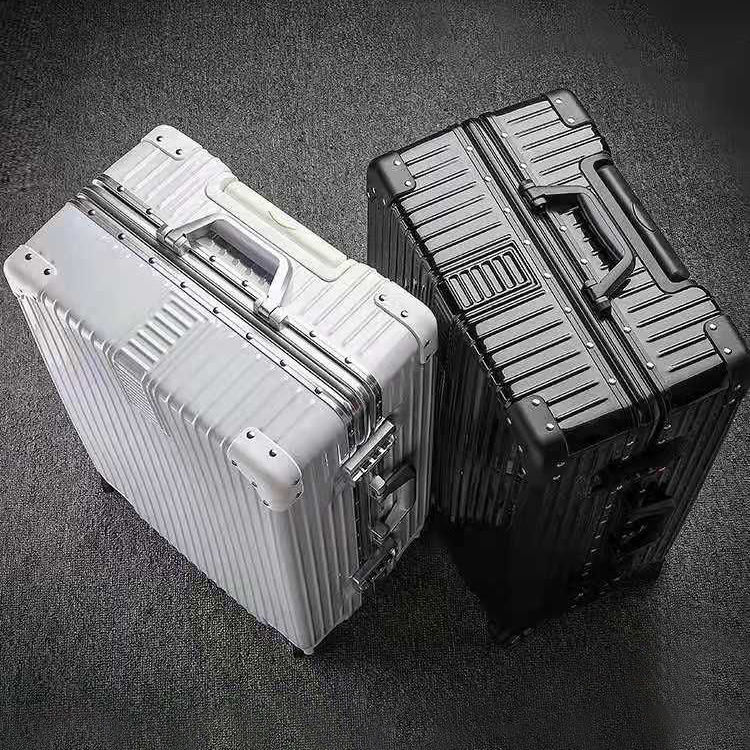 Korean suitcase female student aluminum frame trolley case male password box large capacity traveling bag universal wheel leather case